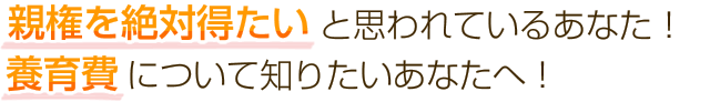 親権を絶対得たいと思われているあなた！養育費について知りたいあなたへ！